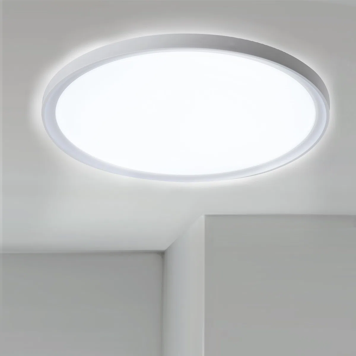 Aufun 72W Plafonnier LED plat et rond, Blanc 6000K-6500K étanche IP44, Lampe moderne pour salle de bains, Lampe de salle de bains pour cuisine, Salle de bains, Chambre à coucher, Couloir, Cave